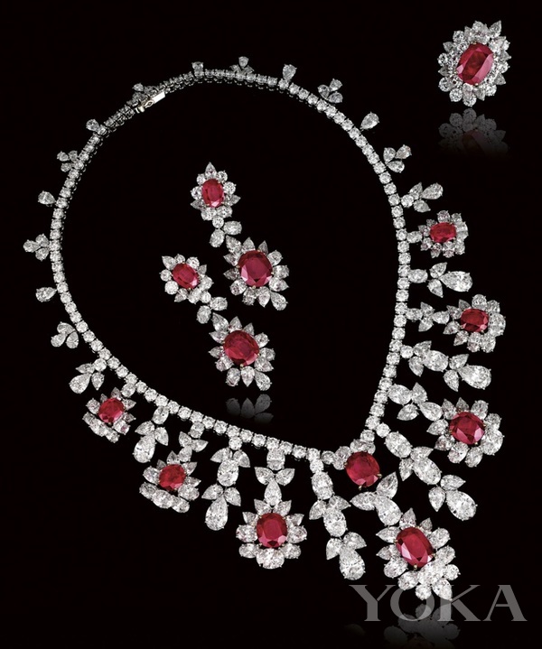 红宝石首饰，图片来自Pinterest。