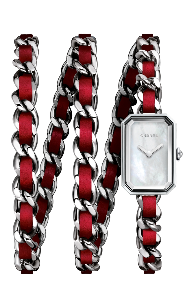 PREMIèRE ROCK红色表链腕表，限量发行1000只，售价：RMB 32,200。