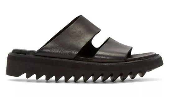 Guidi Black Leather Double Strap Sandals $263