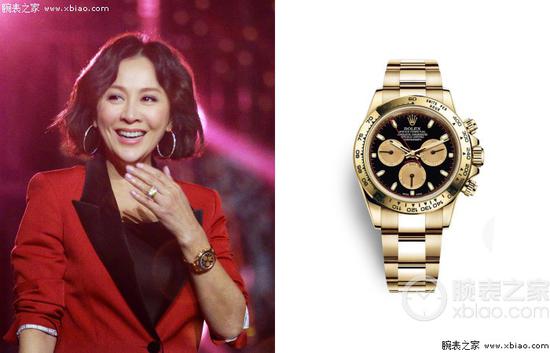 刘嘉玲佩带劳力士世界计型迪通拿系列m116508-0009腕表