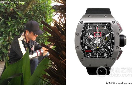 冯绍峰佩带里查德米尔男人系列 RM 011 FLYBACK CHRONOGRAPH 腕表（相似款）